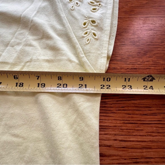 ⭐️ NWT Ann Taylor Eyelet Cap Sleeve Tee Scoop Neck Size XL - Picture 12 of 14